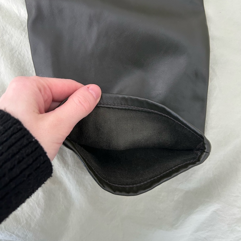 GAP Dark Olive Leather Pants - Picture 5 of 8
